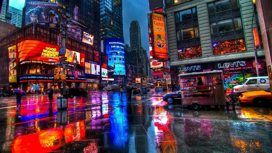 Stock photo of Tokyo and the background of a deserted intersection in the center of Tokyo