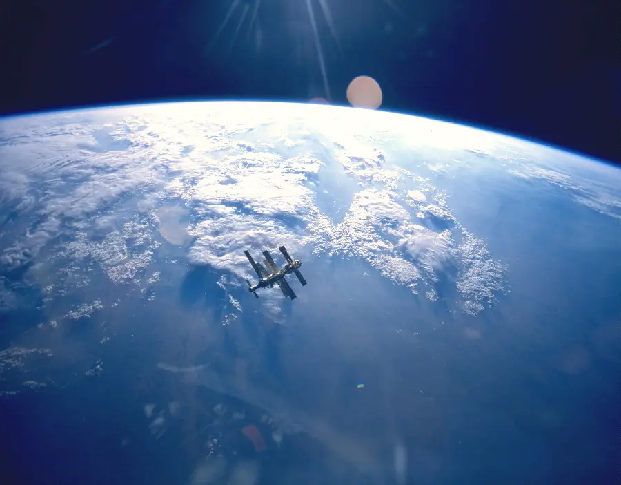 Real background photo of the white bumps of the Earth from NASA