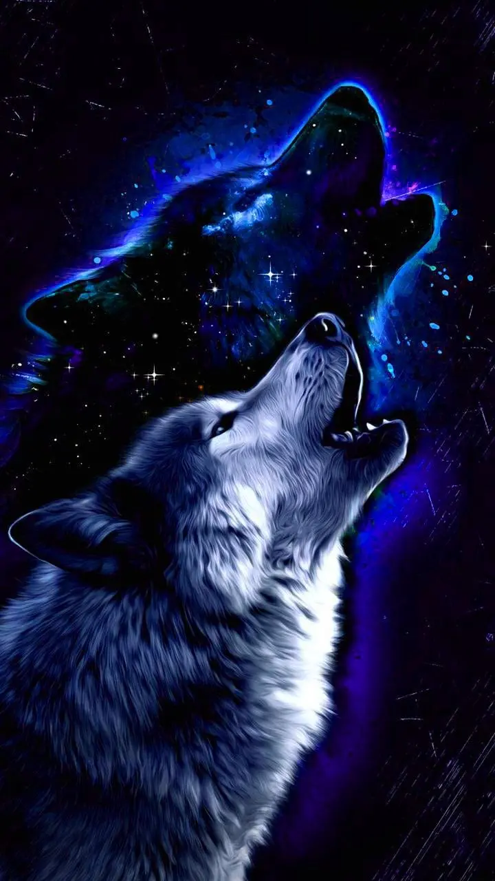 Download a beautiful photo of a wolf howling