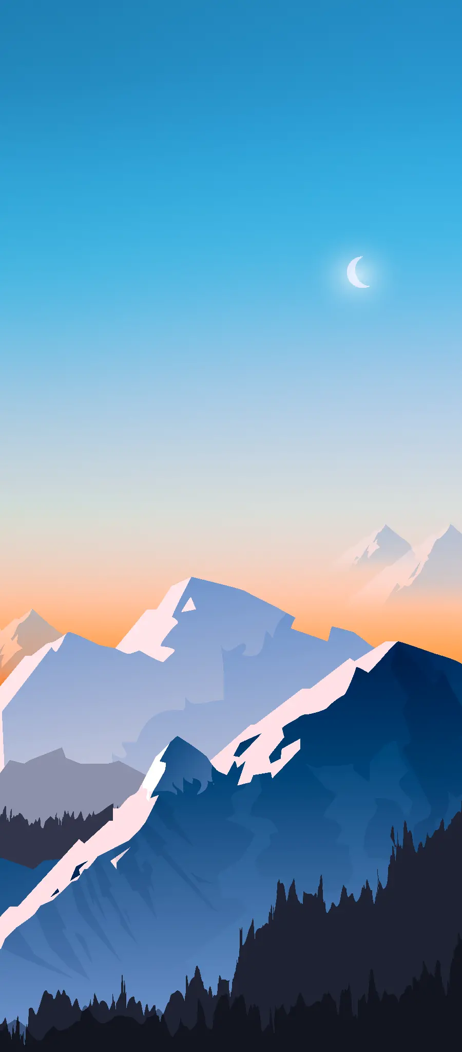 Download minimalist mountain-themed wallpaper
