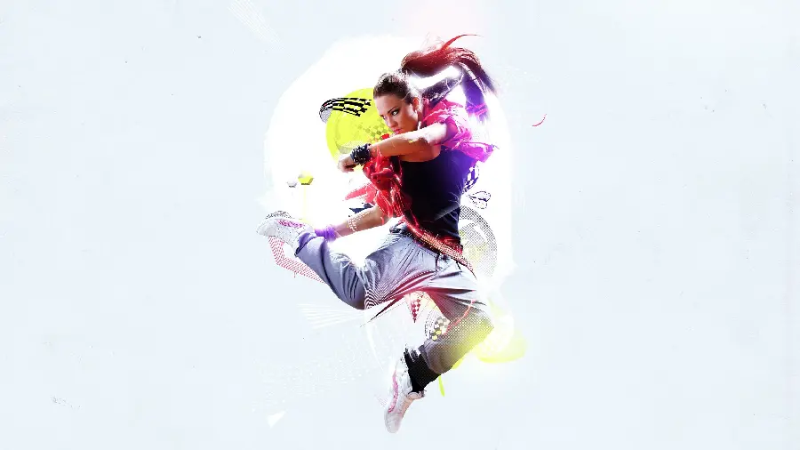 Stylish girl's photo of hip hop and street dance