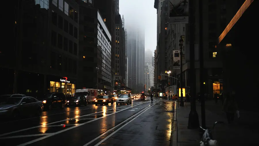 Unseen image of the luxury street of Manhattan in New York, USA