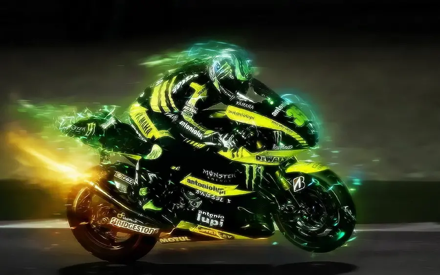 Wallpaper of a motorcycle with a Yamaha brand for desktop