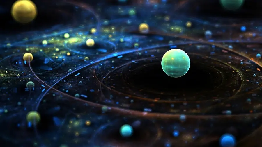 Fantasy image of space for better understanding and digestion of celestial bodies