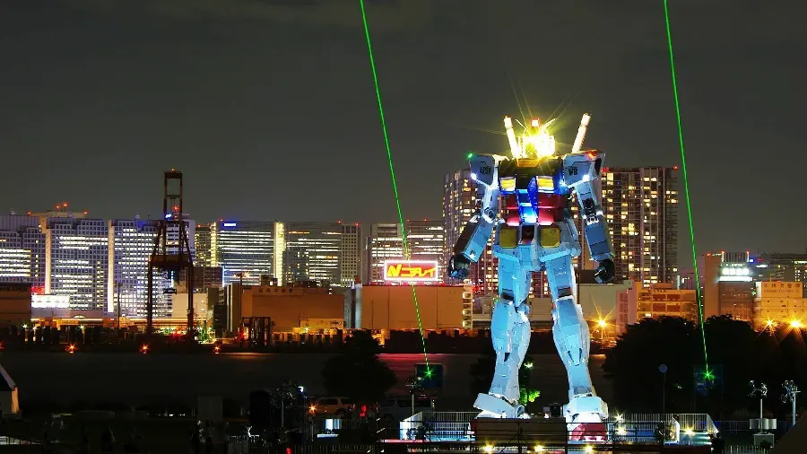 A giant 18-meter-long robot in Tokyo, Japan