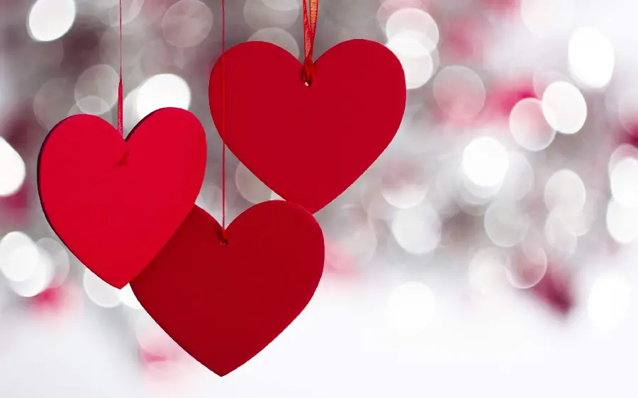 Red hearts wallpaper for Valentine's Day