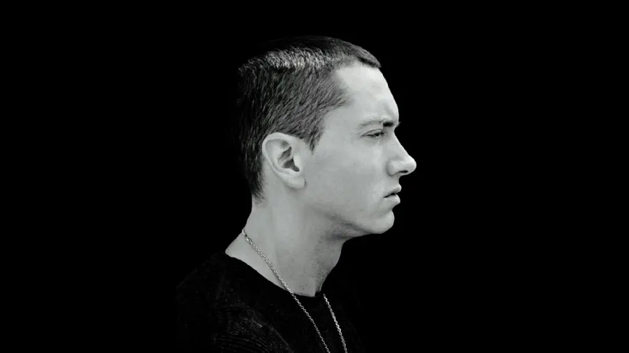 American rapper Eminem wallpaper and background with black background
