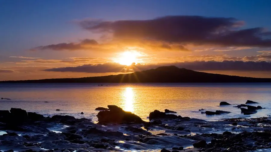 Download ocean sunset background photo for mobile and computer
