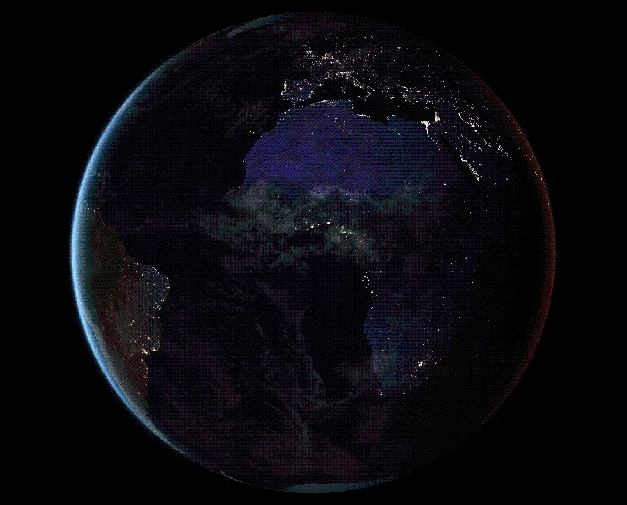 Exciting image of the Earth at night in excellent quality for desktop background