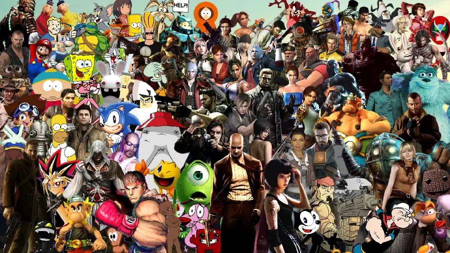 The most exciting mixed image of video game heroes suitable for Instagram post