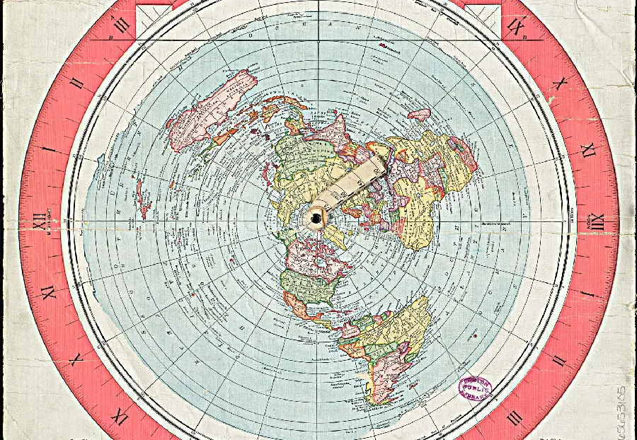 A detailed and unique aerial photo of the flat Earth in HD quality