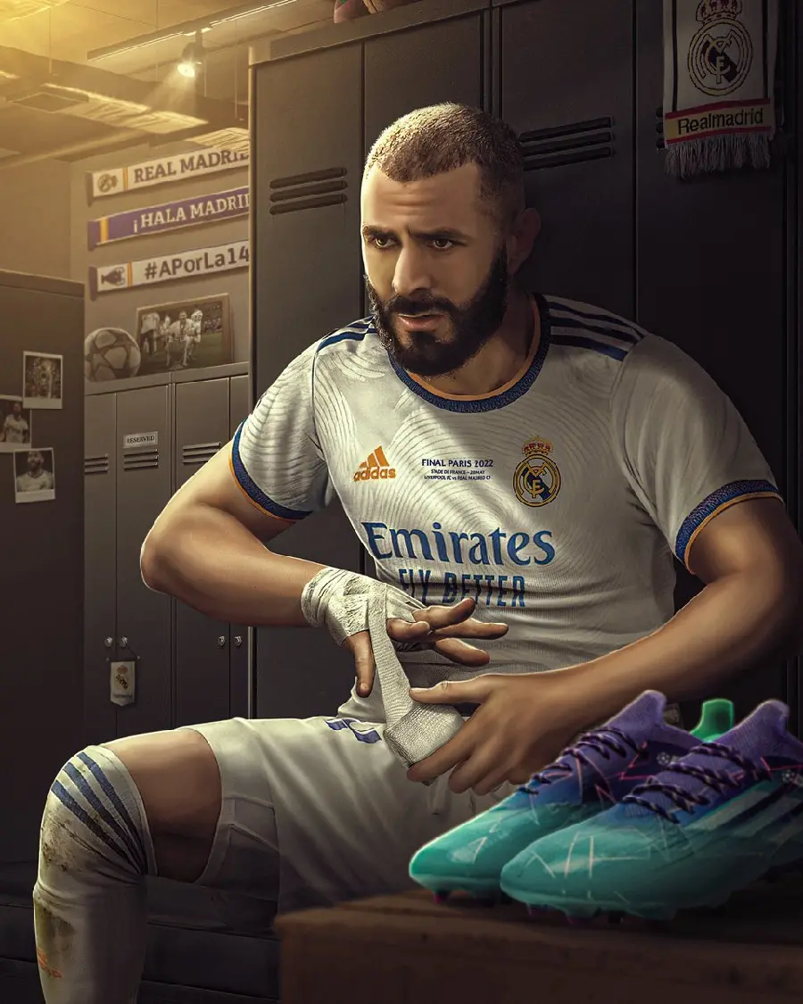 Photo of Karim BenzemaAfter winning the 2022 Champions League final