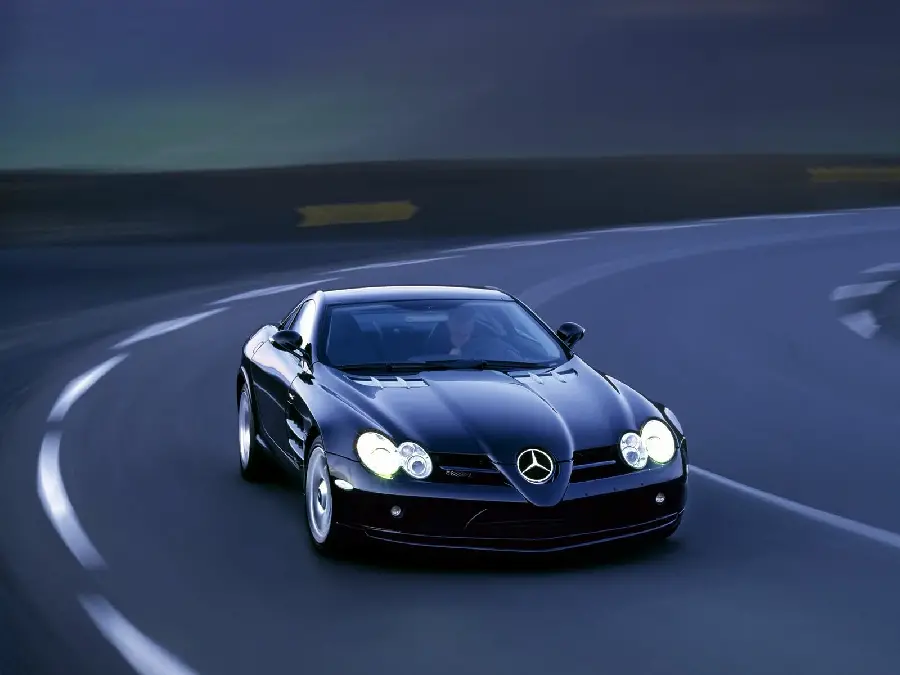 Background of Mercedes Benz with front window and excellent design of lights