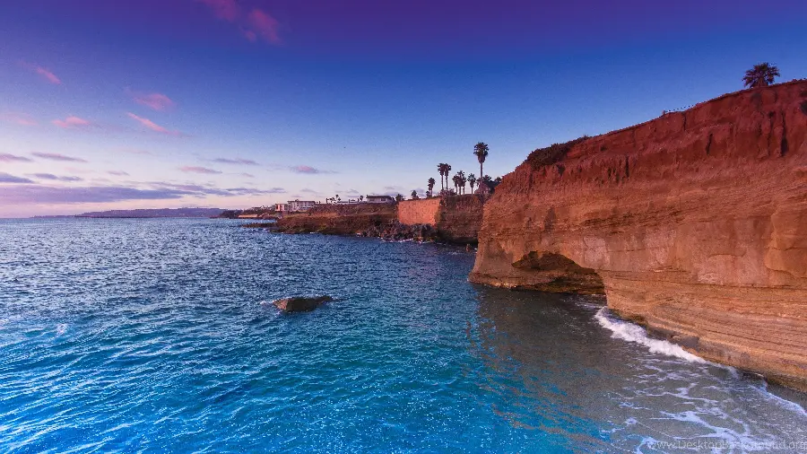 Beautiful Image of Ocean Cliff with Beautiful Blue Color in 8k