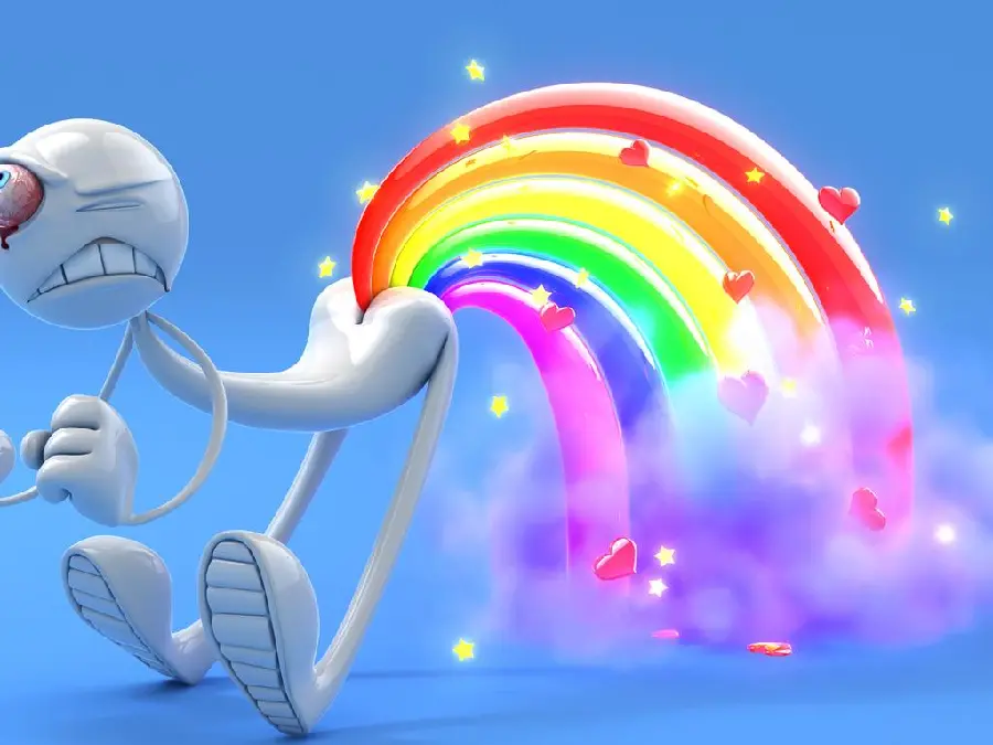 Interesting picture of a rainbow