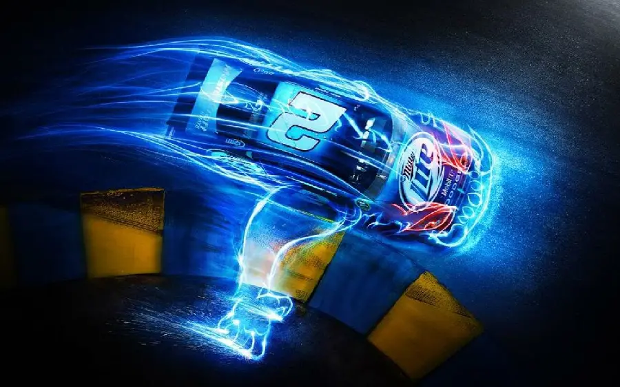 Fantasy wallpaper of a high-speed racing car