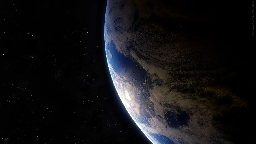 Good real image and photo of a part of the real Earth from NASA in the dark