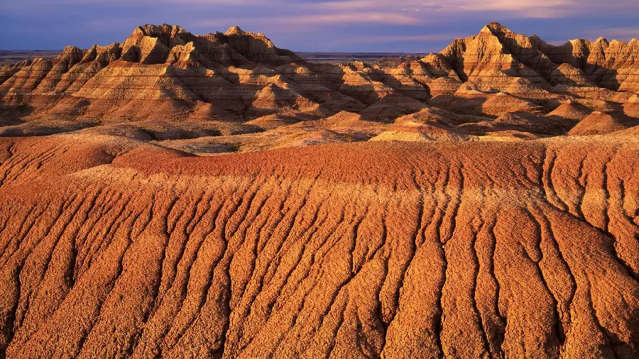 Photo of plains and rock formations in Badlands National Park