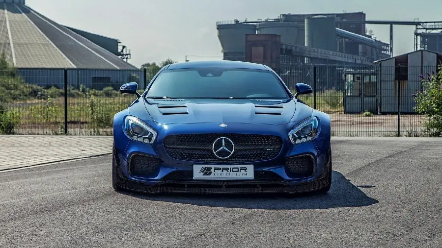 Mercedes Benz car photo with turquoise blue color