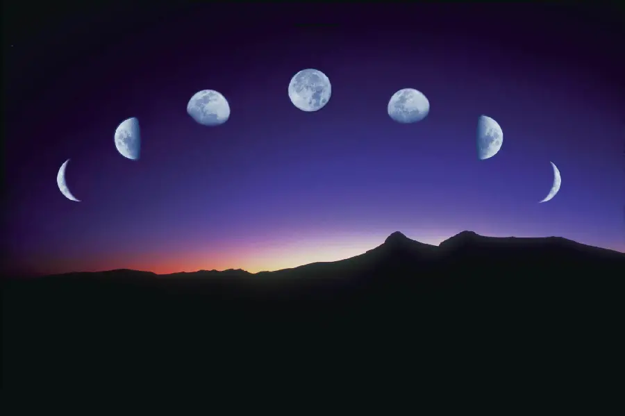 Interesting and spectacular photo of the moon and changing size during the day and night