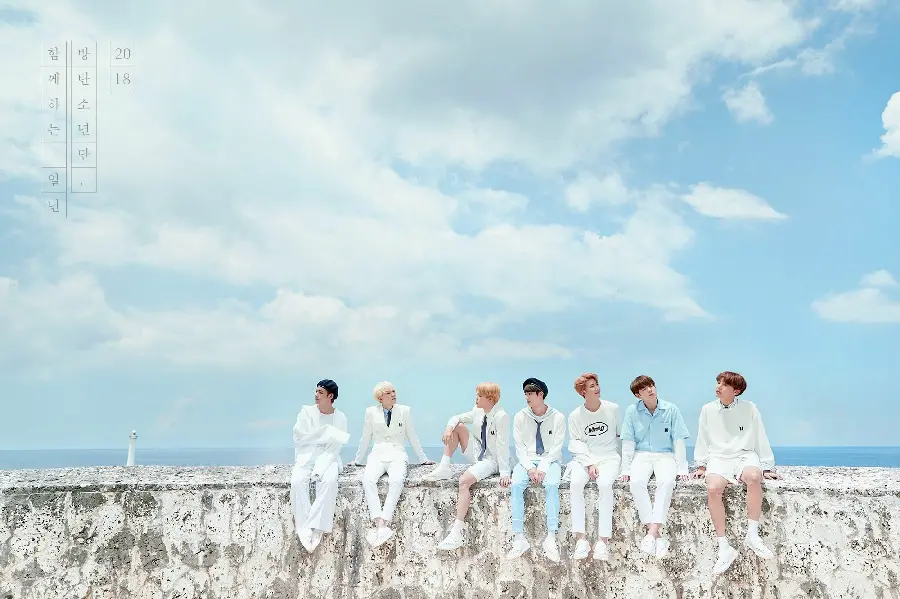 Wallpaper of the members of the popular BTS group