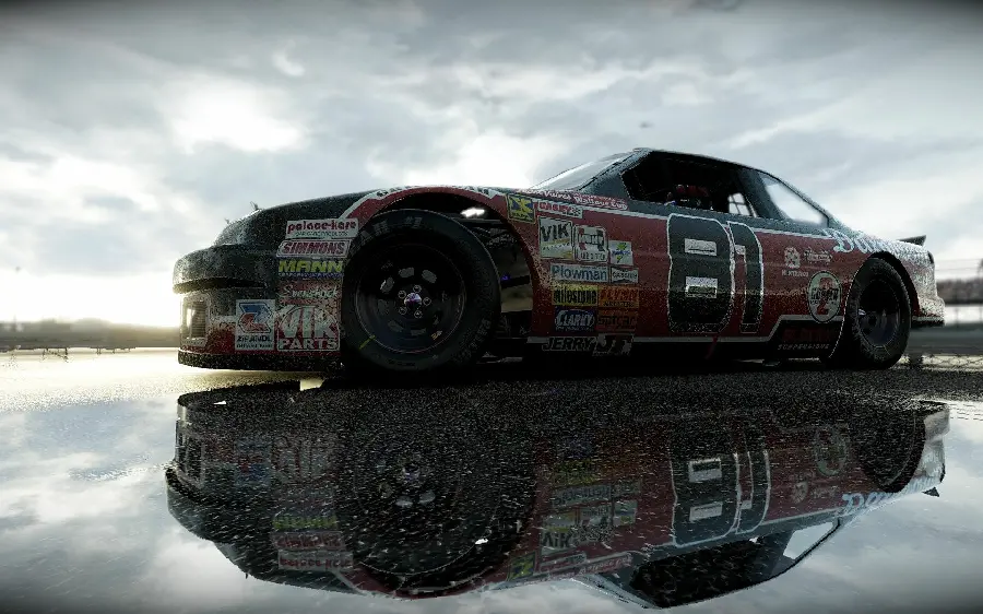 Attractive photo of a racing car for computer desktop wallpaper