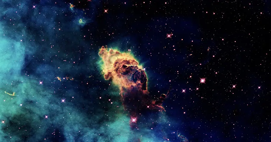 Very beautiful and strange galaxy background in the sky for Windows 11