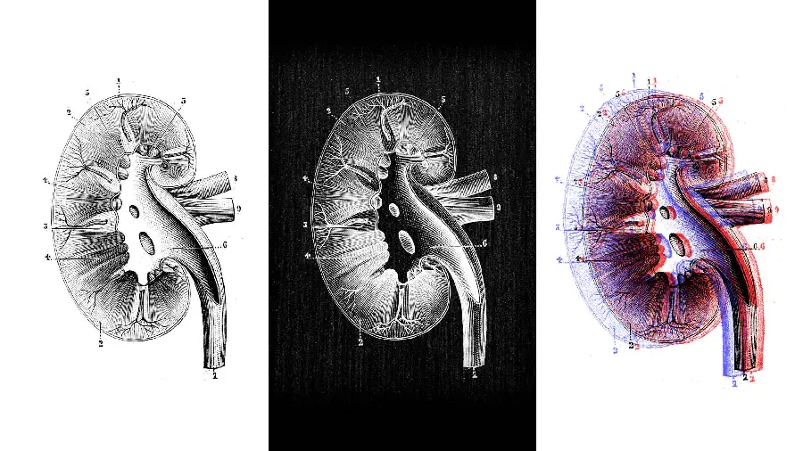 Photo of Human Kidneys in Three Different Designs and Colors