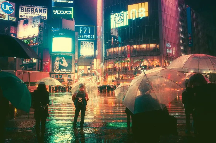 Photo of Kabukicho, the center of traditional theater and music in Tokyo, in high quality