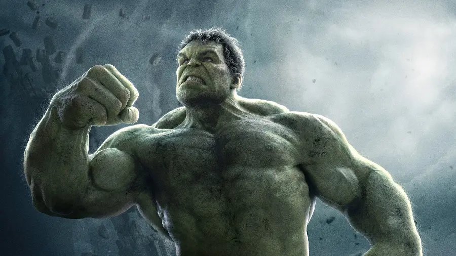 Image of the angry Hulk character with green color for the smartphone background