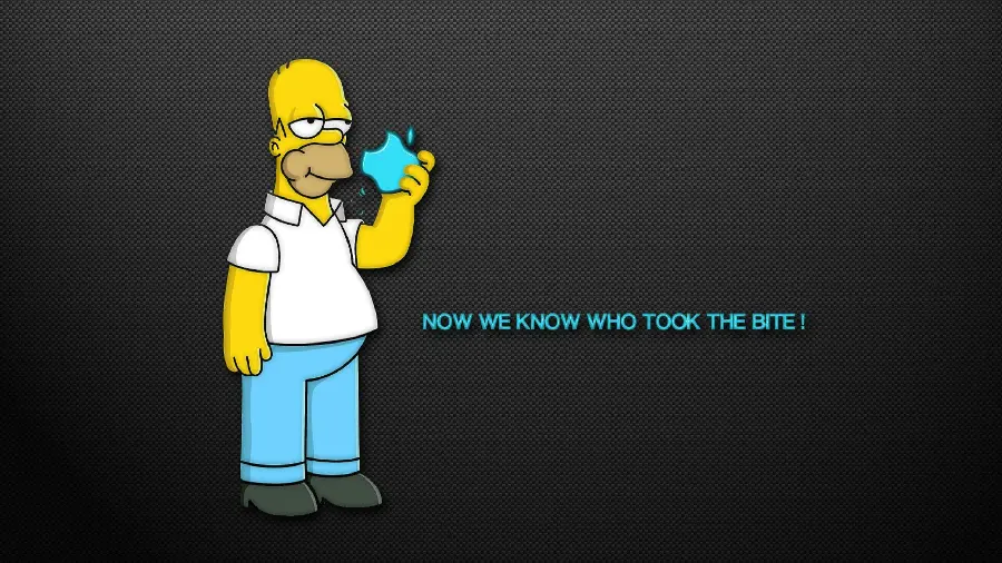 Funny wallpaper of the character Homer in The Simpsons for the phone background