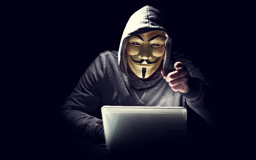 Download Stock Photo Hacker and Laptop