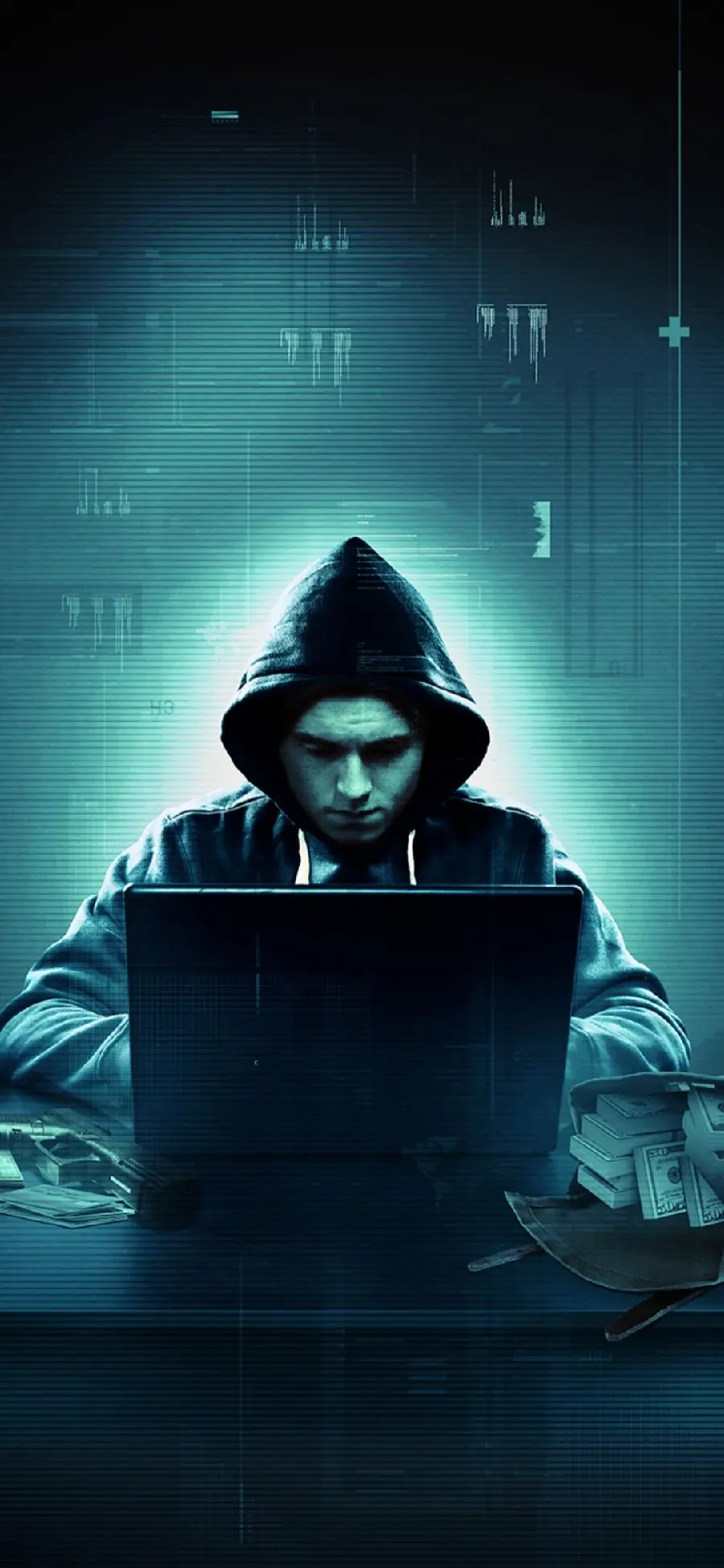 Crazy hacker background photo for Samsung and iPhone