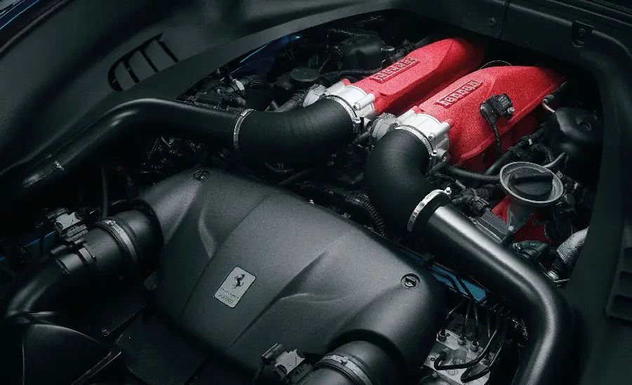 Download stock image of Ferrari eight-cylinder engine