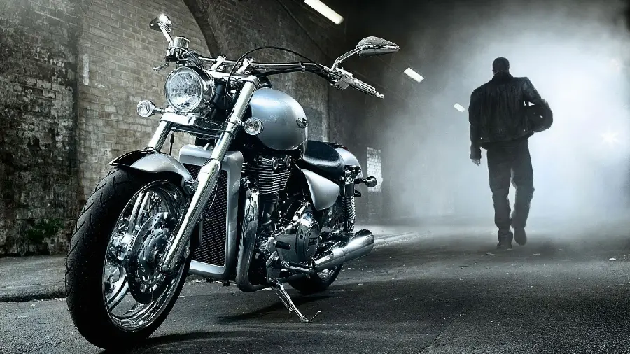 Very attractive motorcycle photo for laptop