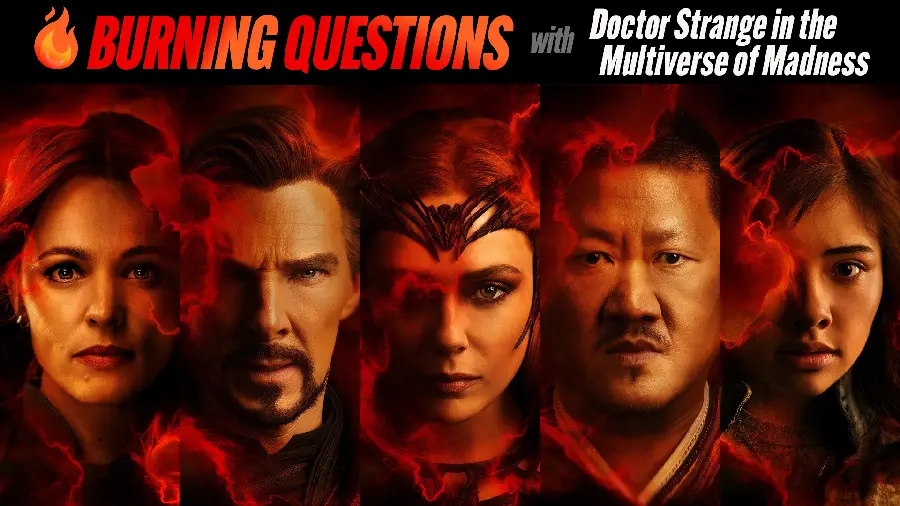 Photo of the 5 main characters of the movie Doctor Strange 2 in HD quality