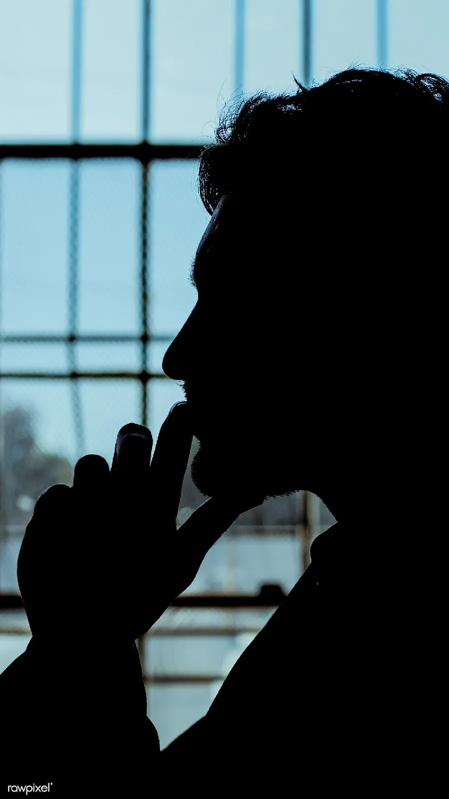 Download a picture with a thinking man design for wallpaper and background