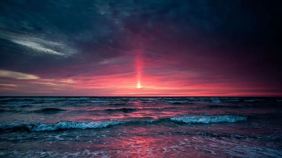 Beautiful Imageof the ocean at sunset for background