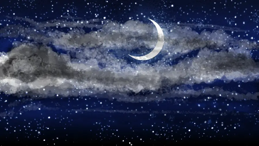 Beautiful bright moon wallpaper with dark and light clouds for your phone wallpaper