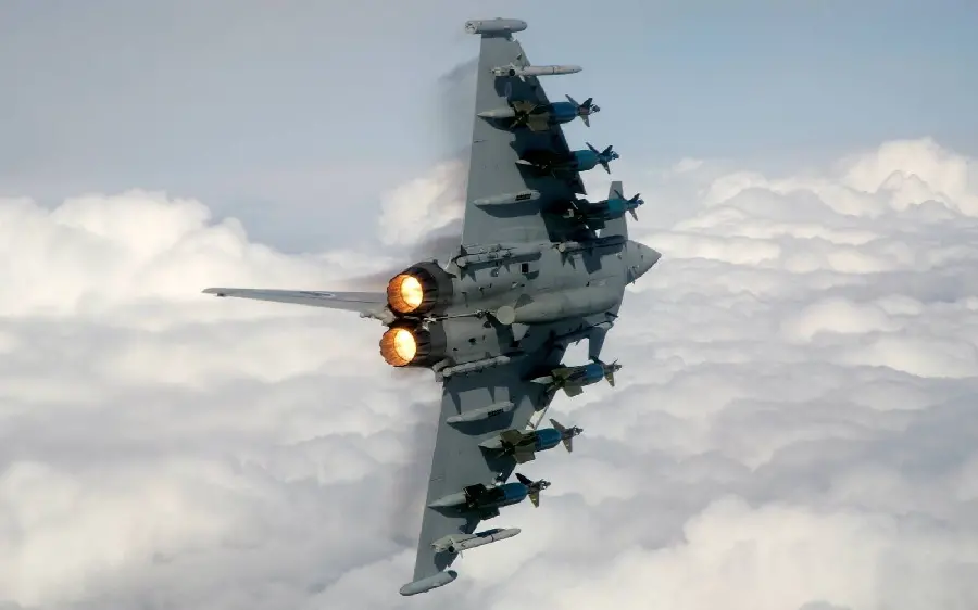 The masterpiece of a rocket launcher in flight with a spectacular angle for computers and laptops
