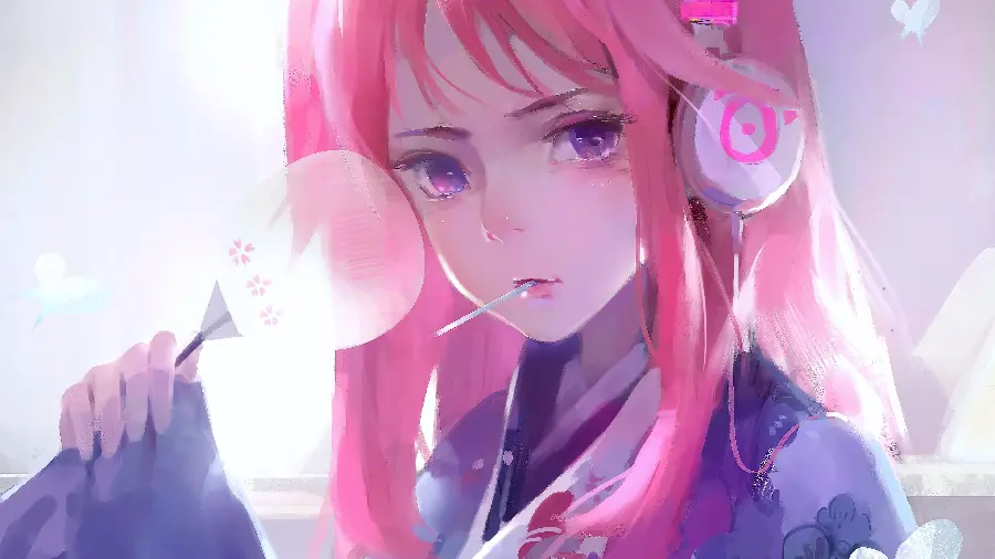 Fantasy and anime girly backgrounds for mobile phones