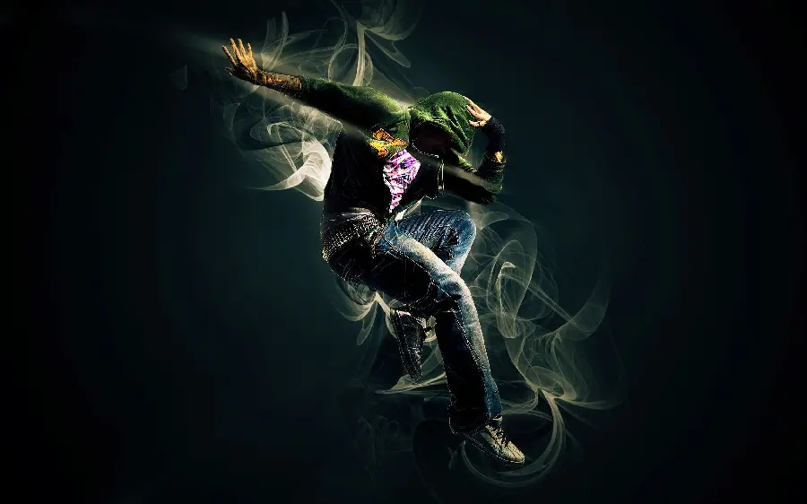 Hip hop and street dance image for printing on Board and chassis