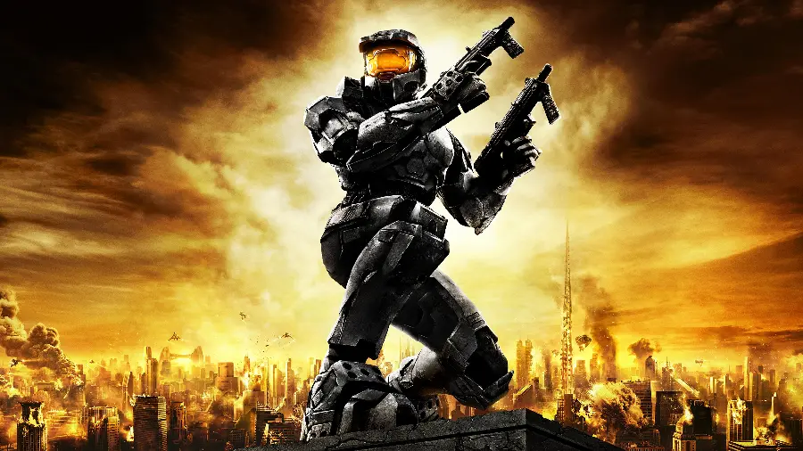 Wallpaper from the Master Chief with a cool gesture