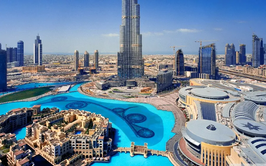 Amazing image of the city of Dubai, known as the Manhattan of the Middle East