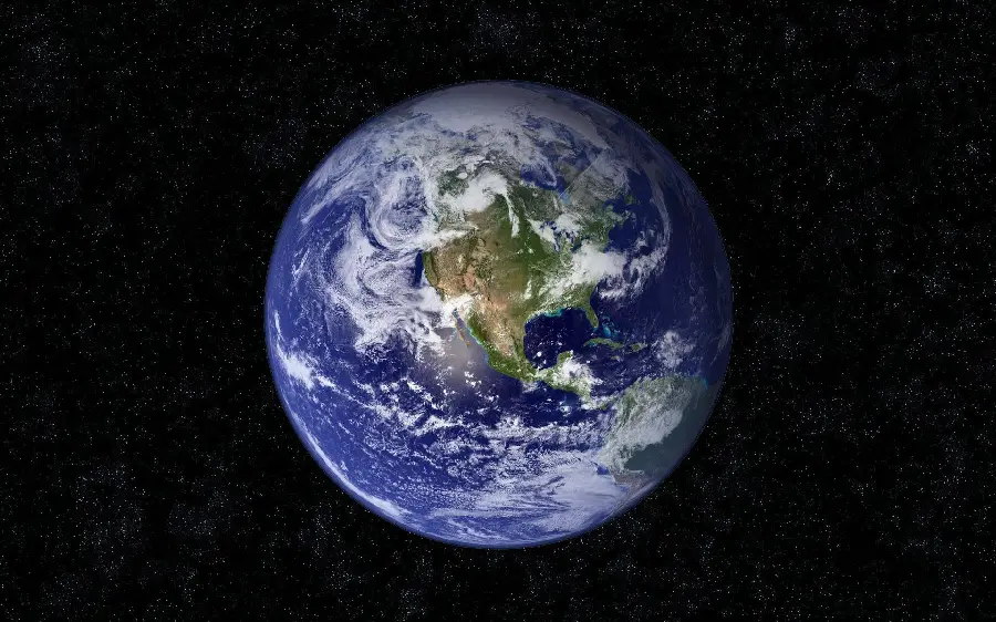 Real blue image of the Earth in high quality from NASA