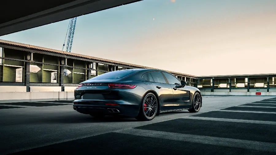 Image of the latest Porsche Panamera model in matte black