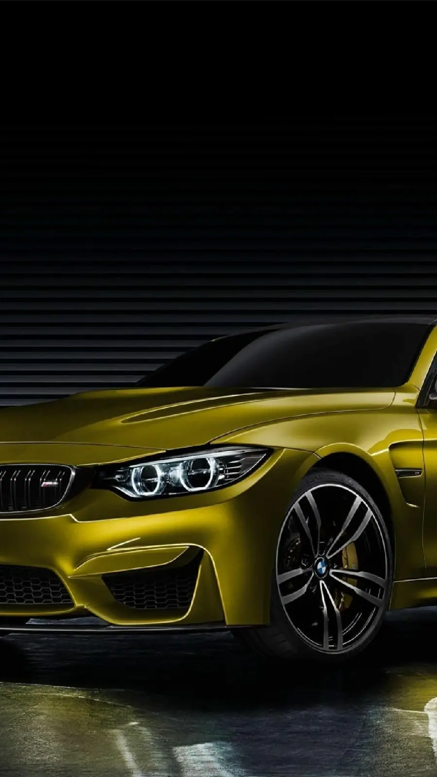 Photo of a green BMW M3 for mobile phone wallpapers and backgrounds