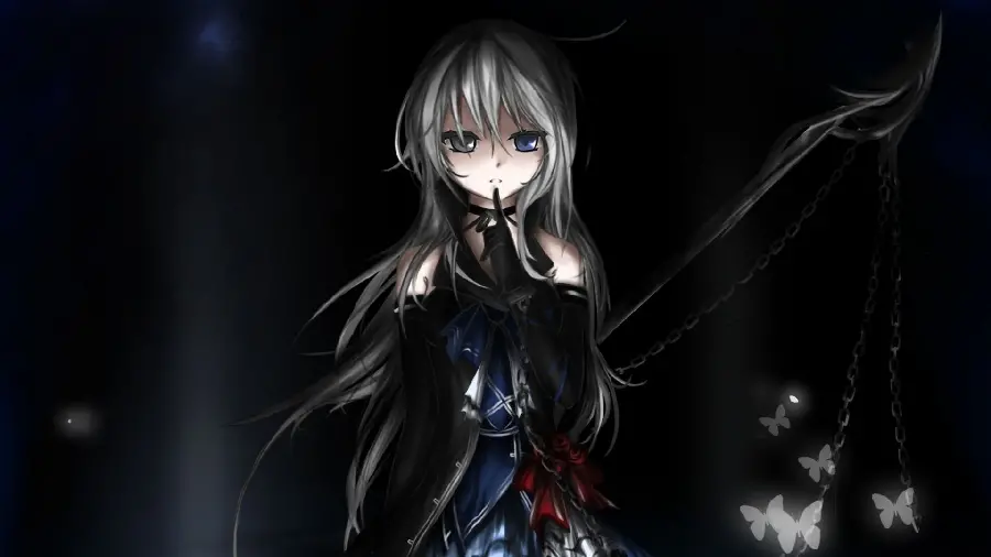 Cute anime girl girl pictureA girl in a black dress in HD quality