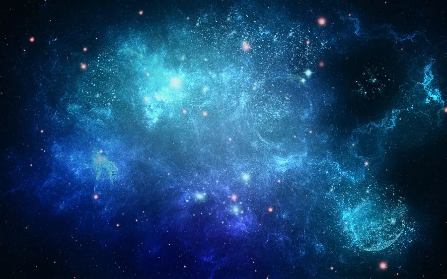  4K Galaxy Background and Sky in Blue, Green and Black