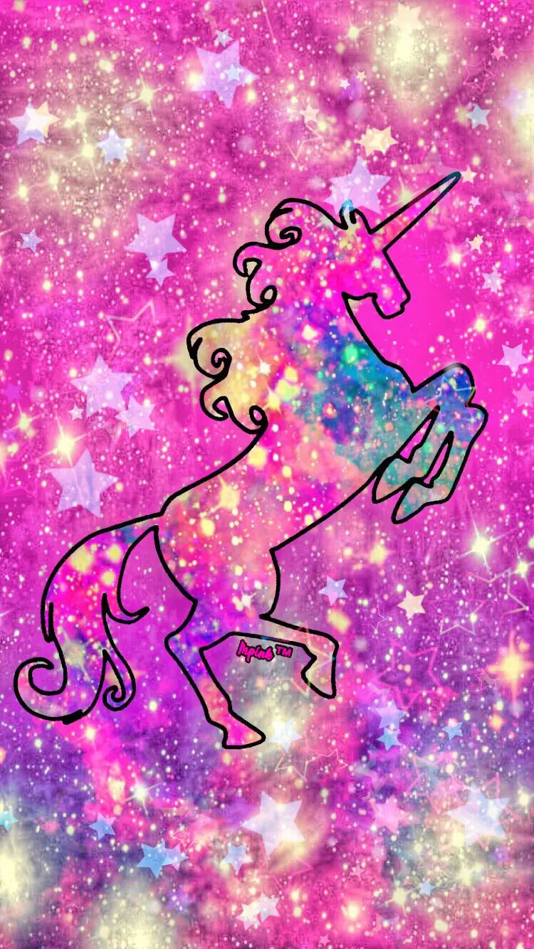 Famous unicorn wallpaper with pink and galaxy theme
